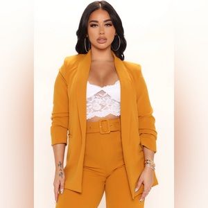 FASHIONOVA Yellow Mustard Blazer